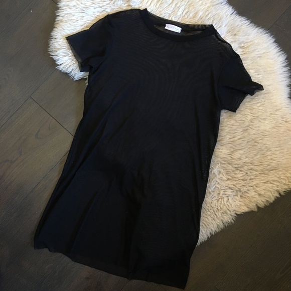 Mesh T-shirt Dress - Picture 4 of 7